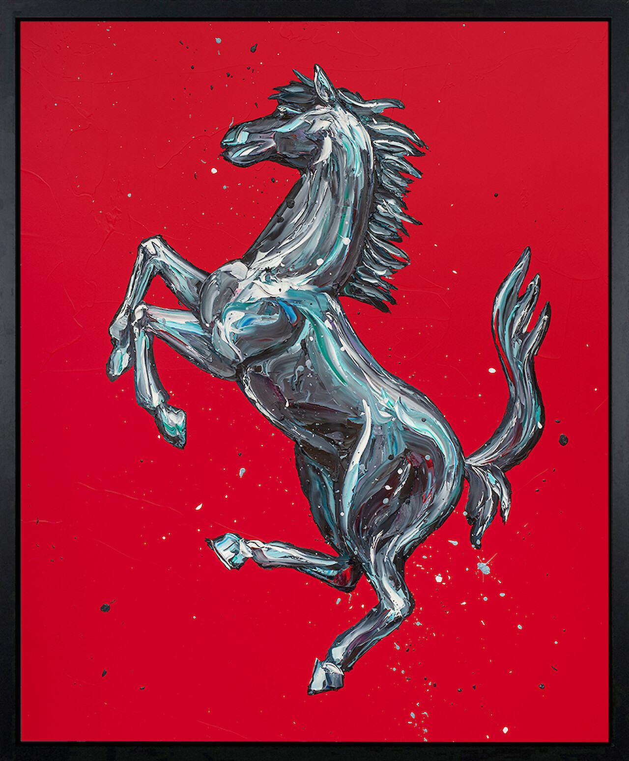Prancing Horse | Ferrari | Hand Embellished Canvas