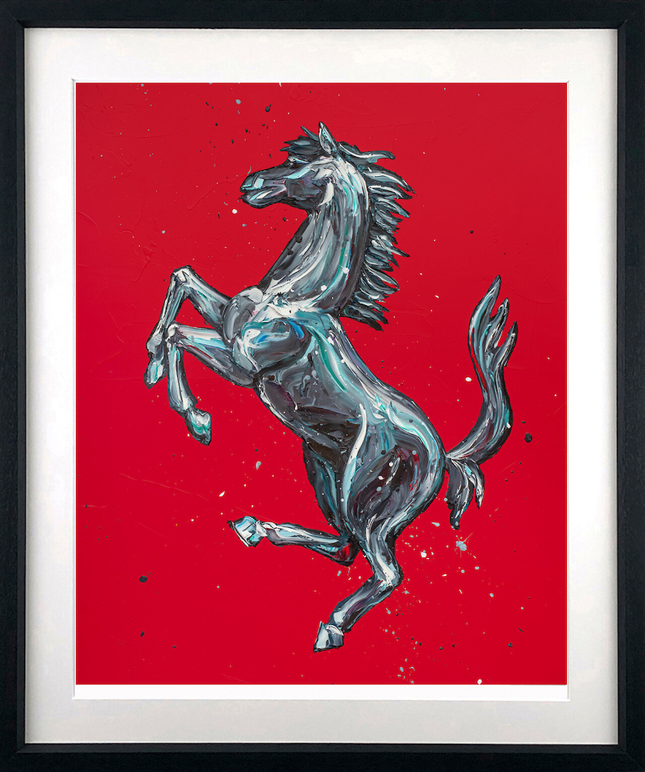 Prancing Horse | Ferrari | Hand Embellished Canvas
