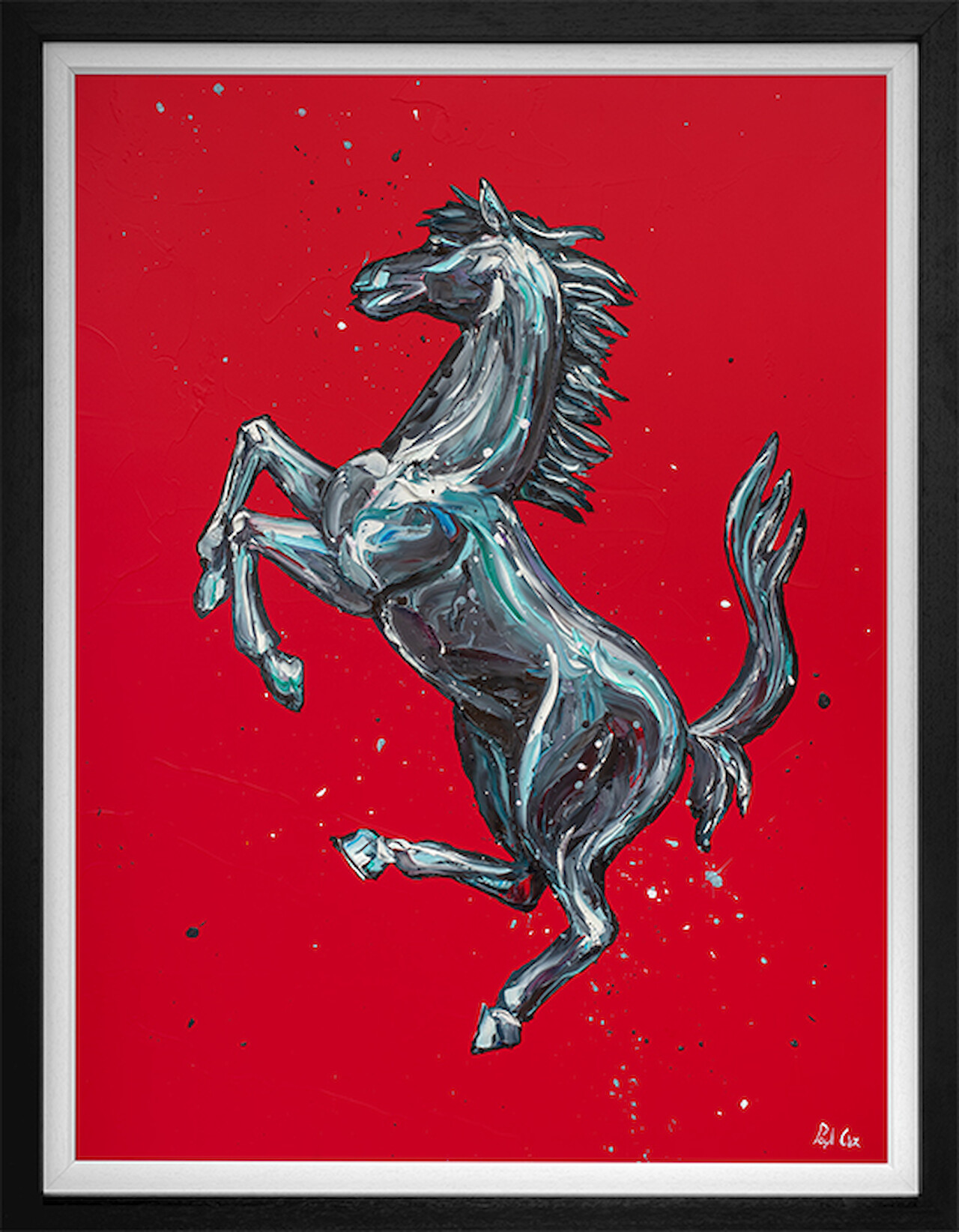 Prancing Horse | Ferrari | Hand Embellished Canvas