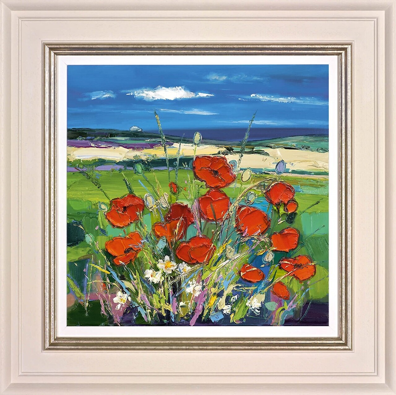 Poppies with a Glimpse ​of the Sea
