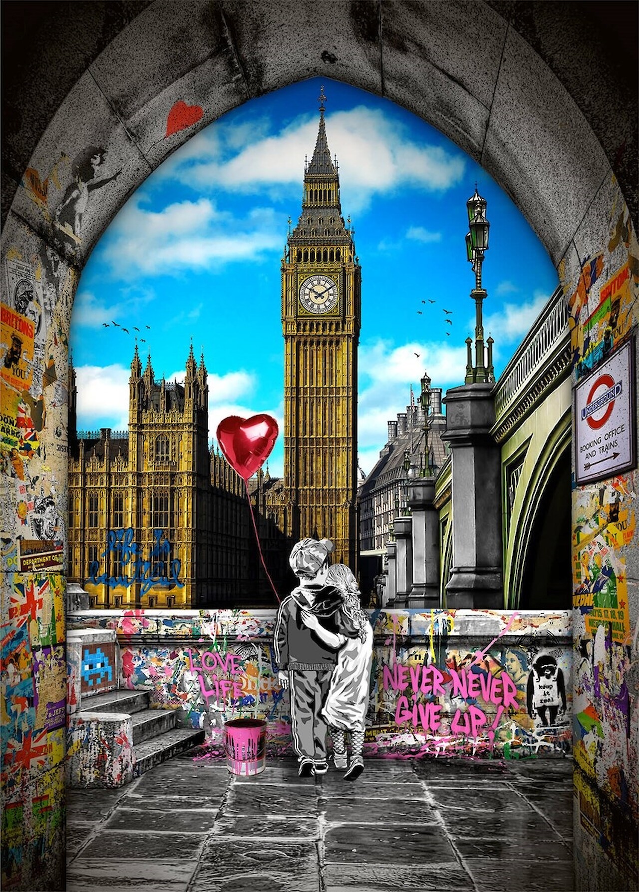 Together We Dream | Mr Brainwash “In Stock” Available through Adore Fine Art gallery | For Sale UK | ** LAST ONE **