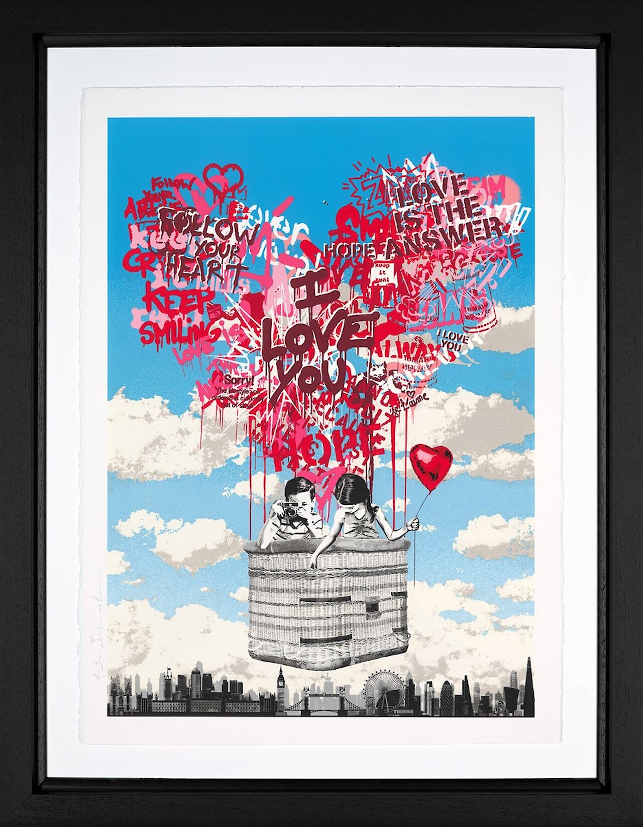 Love Lifts Us Up | By Mr Brainwash | “In Stock” | Available to order through Adore Fine Art gallery | For Sale UK | ** Last Two **