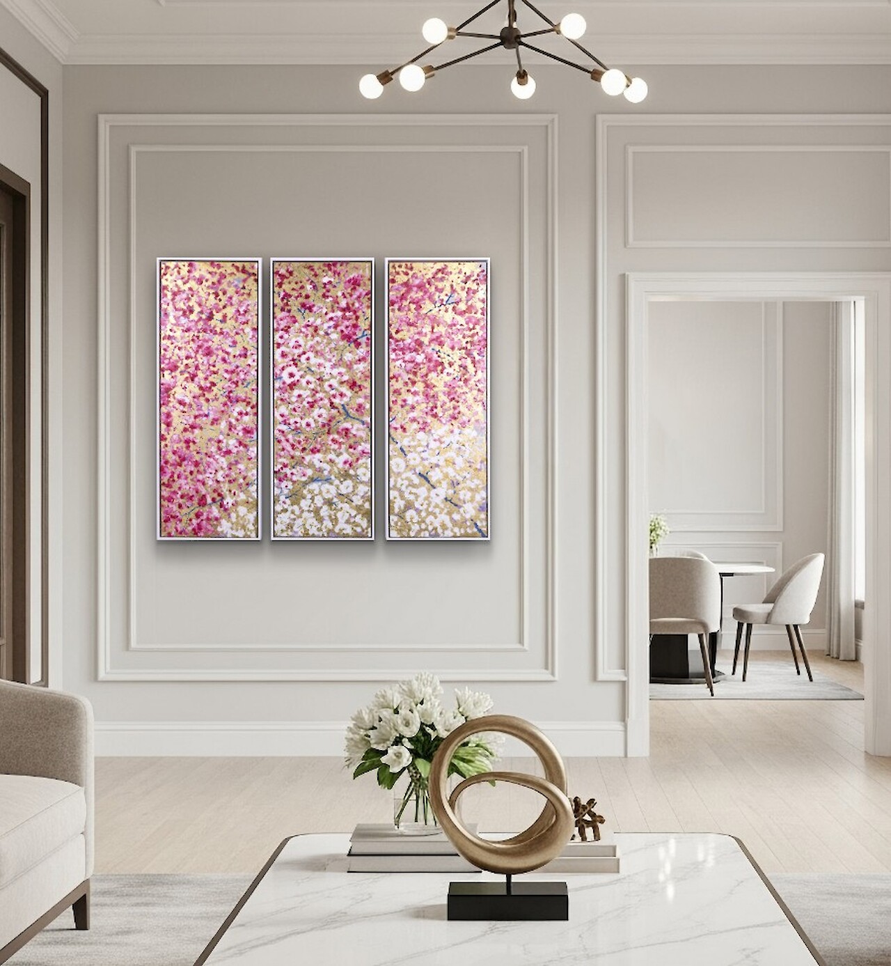 Spring Embrace (Triptych) "NEW" Available To Order Now In Stock at Adore Fine Art Leicester Art Gallery UK