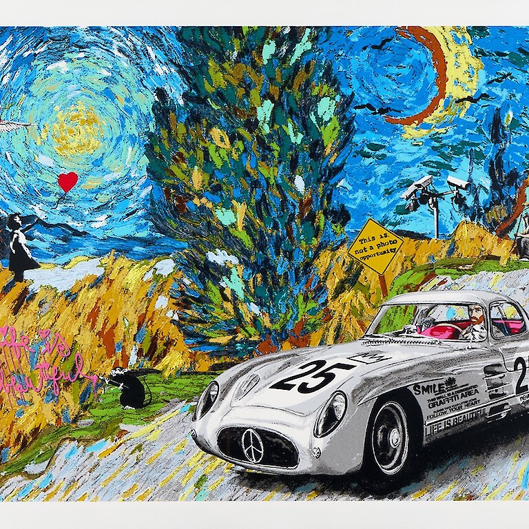 Fueled by Starry Nights | By Mr Brainwash | Available to order through ADORE FINE ART | Leicester Art Gallery UK