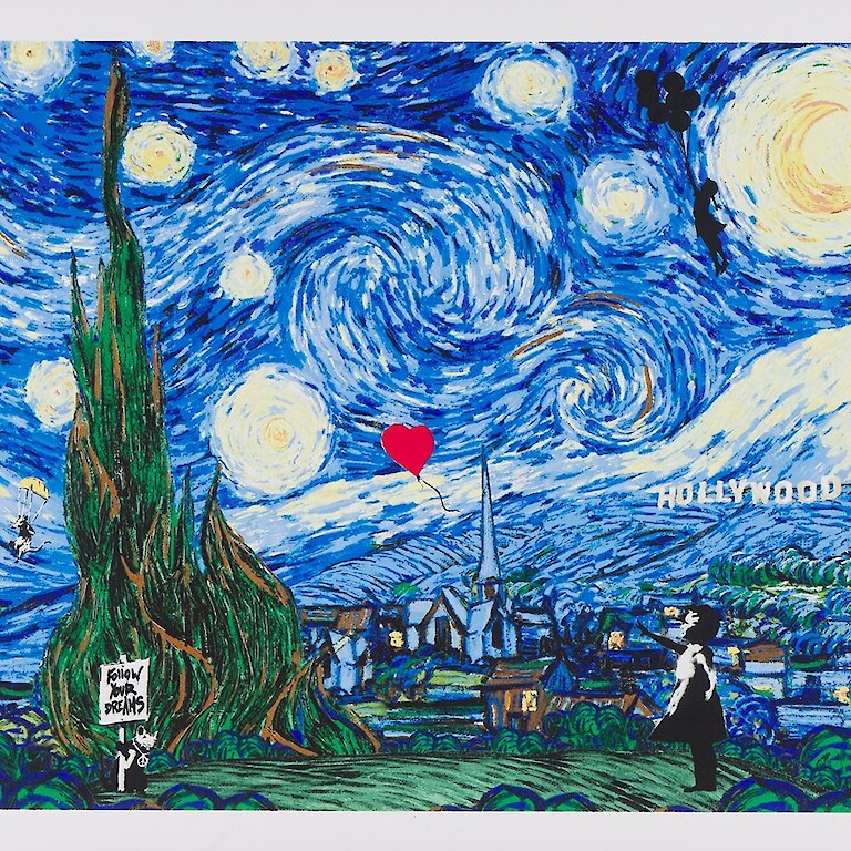 Starry Nights, Hollywood | by Mr Brainwash | Available to order through ADORE FINE ART | Leicester Art Gallery UK